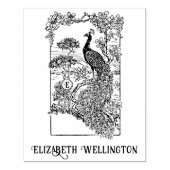 Eleganter Pfau im Garten Initial Gummistempel (Prägung)