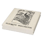 Eleganter Pfau im Garten Initial Gummistempel (Stempel)