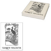 Eleganter Pfau im Garten Initial Gummistempel (Stempel)