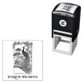 Eleganter Pfau im Garten Initial Permastempel (Beispiel)