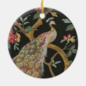 Eleganter Pfau Keramik Ornament (Hinten)