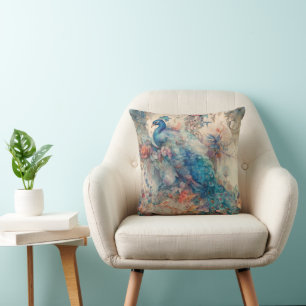 Eleganter Pfau Kissen