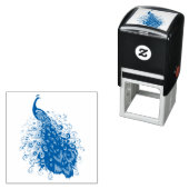 Eleganter Pfau mit aufwändig detailliertem Schwanz Permastempel (Beispiel)