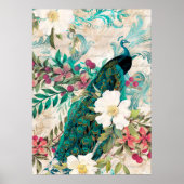 Eleganter Pfau Poster (Vorne)