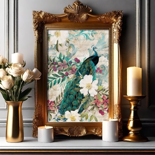 Eleganter Pfau Poster