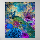 Eleganter Pfau Poster (Vorne)