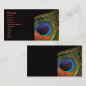 Eleganter Pfau Visitenkarte (Vorne/Hinten)