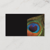 Eleganter Pfau Visitenkarte (Rückseite)