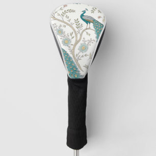 Eleganter Pfauen-Blumen-Vintage (4) Golf Headcover