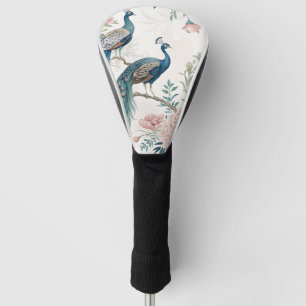 Eleganter Pfauen-Blumen-Vintage (6) Golf Headcover