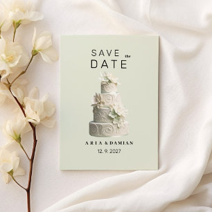 Eleganter Pfefferminzkuchen Save the Date Einladung