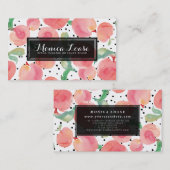 Eleganter Pfirsich-Preppy personalisiertes Visitenkarte (Vorne/Hinten)