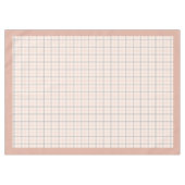 Eleganter Pfirsich und graue karierte Tablettendec Tischdecke (Vorderseite (Horizontal))