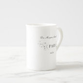 Eleganter PhD Gray Gold Abschluss Porzellantasse (Vorderseite Rechts)