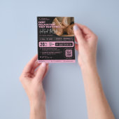 Eleganter Physiotherapeut Wellness Spa Rosa Schwar Flyer (Gruppe)