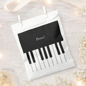 Eleganter Piano Keyboard Individuelle Name & Messa Geschenktütchen (Ausgeschnitten)