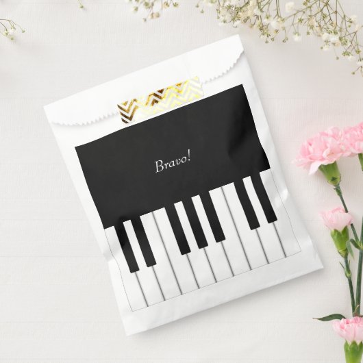 Eleganter Piano Keyboard Individuelle Name & Messa Geschenktütchen (Versiegelt)