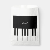 Eleganter Piano Keyboard Individuelle Name & Messa Geschenktütchen (Vorderseite)