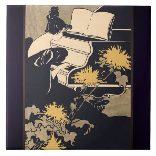 Eleganter Piano Player Fliese