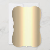 Eleganter Pine Tree, String Lights Gold Weihnachte Einladung (Rückseite)