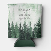 Eleganter Pinienwald Personalisiert Dosenkühler (Vorderseite)