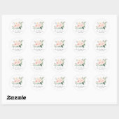 Eleganter Pink Floral Baby Shower Sticker (Blatt)