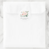 Eleganter Pink Floral Baby Shower Sticker (Tasche)