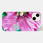 Eleganter Pink Floral Monogram Case-Mate iPhone Ca Hülle (Rückseite (Horizontal))