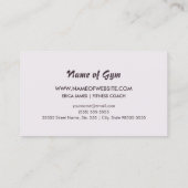 Eleganter Pink Floral Tape Fitness Trainer Visitenkarte (Rückseite)