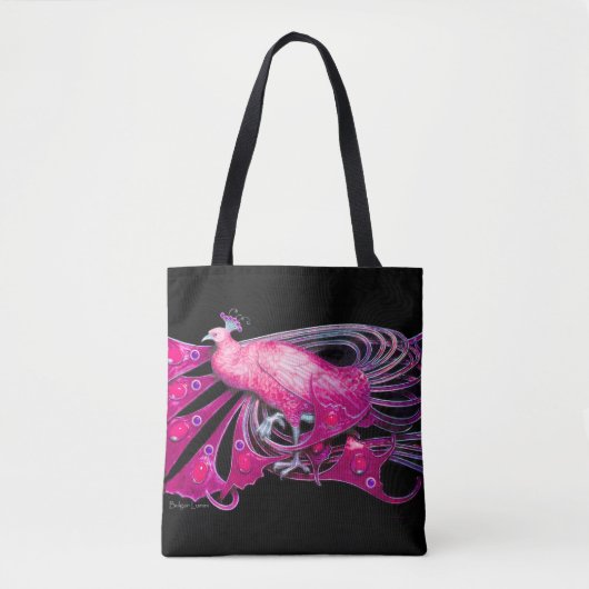 ELEGANTER PINK, FUCHSIA, SCHWARZ TASCHE (Vorderseite)