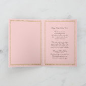 Eleganter Pink Gold Mother's Day Keepake Karte (Innenseite)