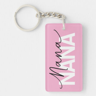 Eleganter Pink NANA Schlüsselanhänger - Modern Scr