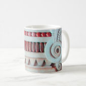 ELEGANTER PINK RED ART NOUVEAU, FANTASY MARBLE DEC KAFFEETASSE (VorderseiteRechts)