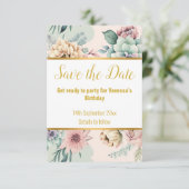 ELEGANTER PINK SPRING FLORAL RESPONSE RSVP CARD KARTE (Stehend Vorderseite)