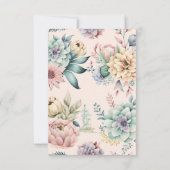 ELEGANTER PINK SPRING FLORAL RESPONSE RSVP CARD KARTE (Rückseite)