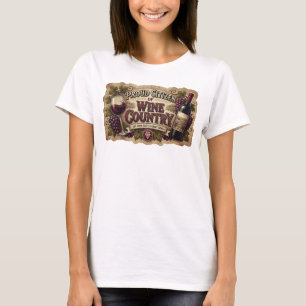Eleganter Pink STOLZER BÜRGER DES WEINLANDES Druck T-Shirt