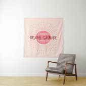 Eleganter Pink Sun Wedding Foto Stand Hintergrund Wandteppich (Beispiel)