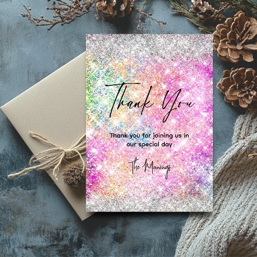 Eleganter pinkfarbener silberner Glitzer vielen Da Karte