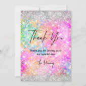 Eleganter pinkfarbener silberner Glitzer vielen Da Karte (Vorderseite)