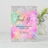 Eleganter pinkfarbener silberner Glitzer vielen Da Karte (Stehend Vorderseite)