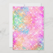 Eleganter pinkfarbener silberner Glitzer vielen Da Karte (Rückseite)