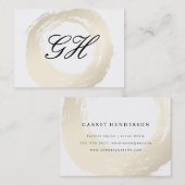 Eleganter Pinsel mit Text für Monogramm-Skript Visitenkarte (Vorne/Hinten)