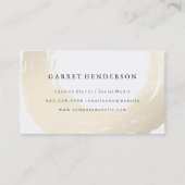 Eleganter Pinsel mit Text für Monogramm-Skript Visitenkarte (Rückseite)