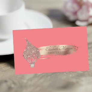 Eleganter Pinselstrich Glitter Whisk Süßigkeiten Visitenkarte
