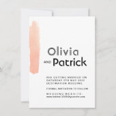 Eleganter Pinselstrich. Moderne, einfache Hochzeit Save The Date (Vorderseite)