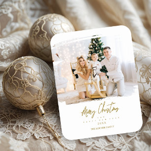 Eleganter Pinselstrich Rahmen Custom Foto Weihnach Magnet