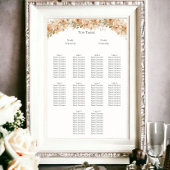 Eleganter Plan für Hochzeitssitze in grüner Pfirsi Poster