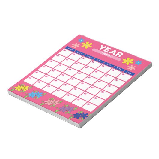 Eleganter Planer für ein schön organisiertes Jahr Notizblock (Rotiert)