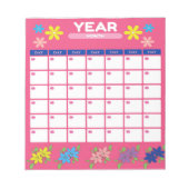 Eleganter Planer für ein schön organisiertes Jahr Notizblock (Vorderseite)