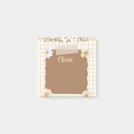 Eleganter Planer mit Akzenten für weiche Briefmark Post-it Klebezettel (Vorderseite)